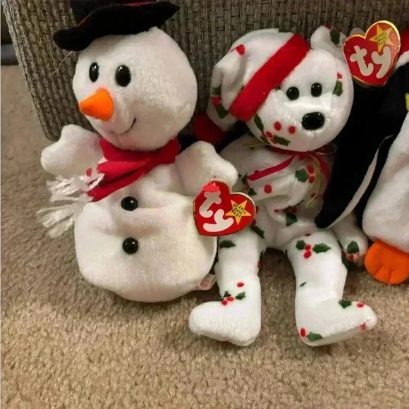 Christmas Beanie Babies Lot Of 5 - Picture 2 of 13